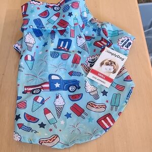 Festive Blue Dog Shirt